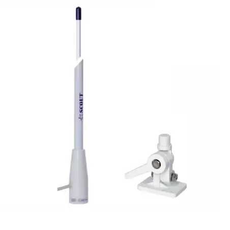 Antena VHF Scout KS-22 1,5m con base nylon con 5m cable