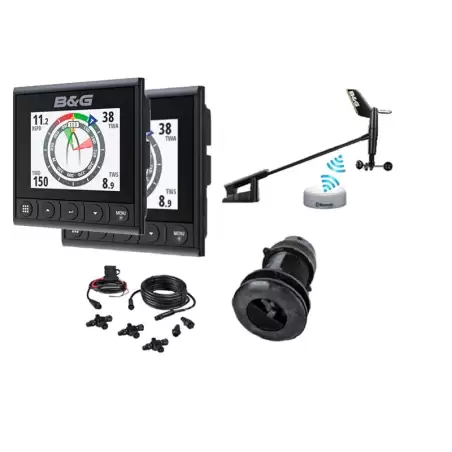 Pack B&G WS320 inalámbrico Triton2 Velocidad, Profundidad y Viento (x2 pantallas)