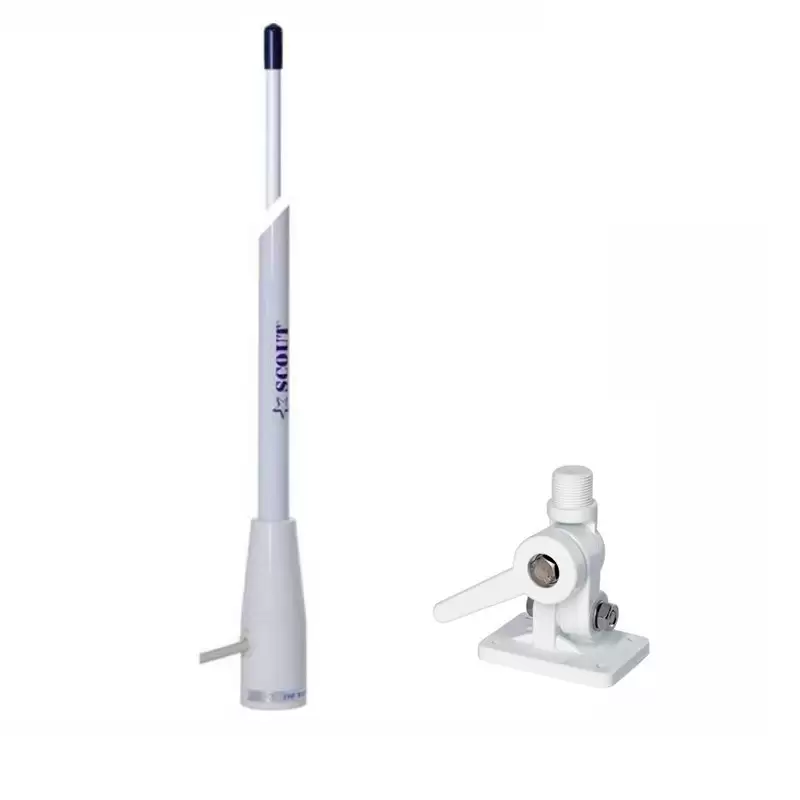 Antena VHF Scout KS-21 0,90m con base nylon con 5m cable