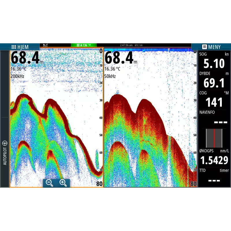 Simrad GO7 XSR + Transductor CHIRP Airmar TM185HW